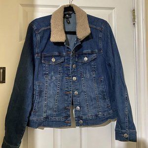 Addition Elle Love and Legend Denim Jacket with Removable Sherpa Liner